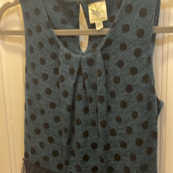 Like new! Anthropologie Weston wear Sparrow navy polka dot tulle dress - Picture 8 of 11